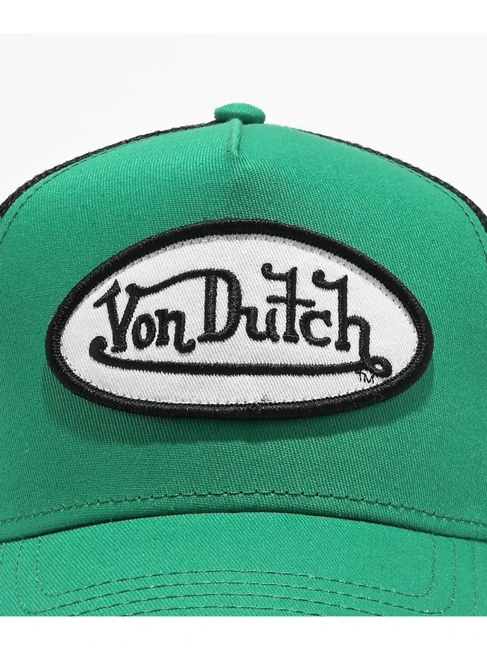 NWT Authentic Von Dutch Green & Black Trucker Hat ~ with authentic hologram!